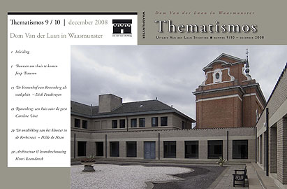 Voor- en achterzijde Thematismos 9/10 met de binnenhof van het klooster in de Kerkstraat van Waasmunster.